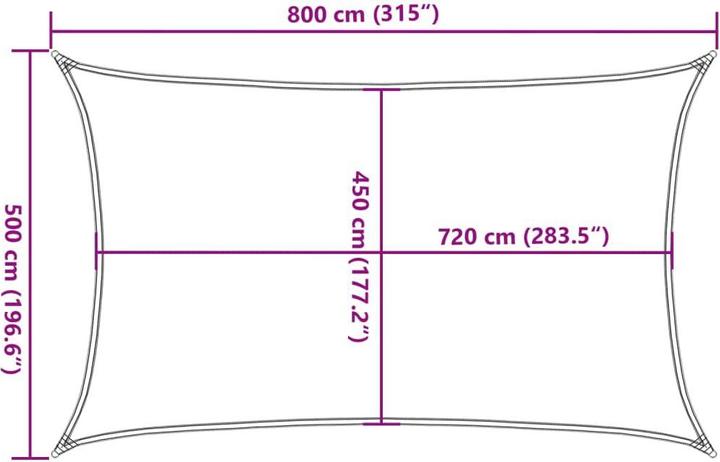 Image du produit VidaXL Voile d'ombrage (500 x 800 cm)