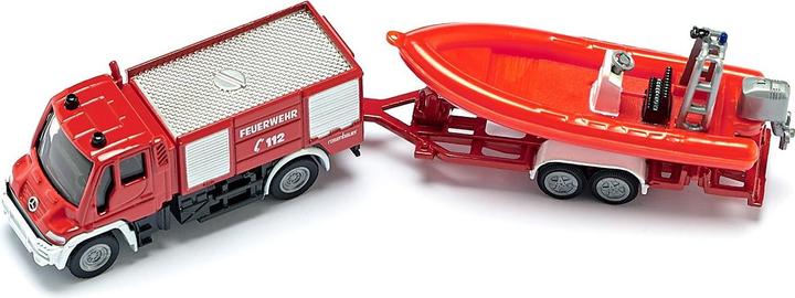 Image du produit Siku Les pompiers de l'Unimog avec leur bateau