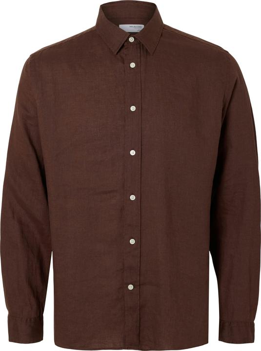 Selected Homme Langarm Leinenbluse