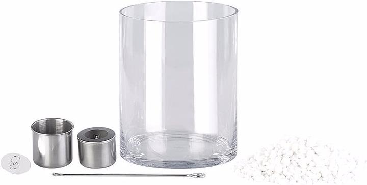Produktbild Carlo Milano Glas-Dekofeuer "Kasra" für Bio-Ethanol (20 x 20 x 25 cm)