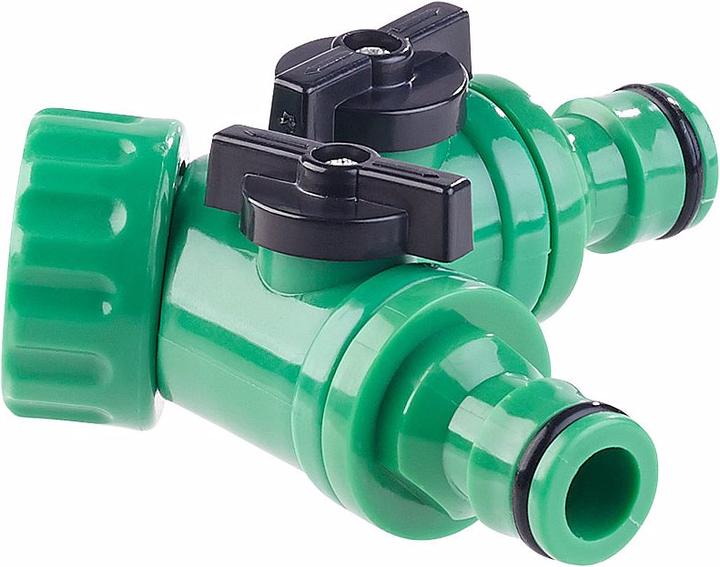 Produktbild Royal Gardineer 2-Wege-Wasserhahn-Adapter mit 2 Ventilen, 3er-Set (50.80 mm)