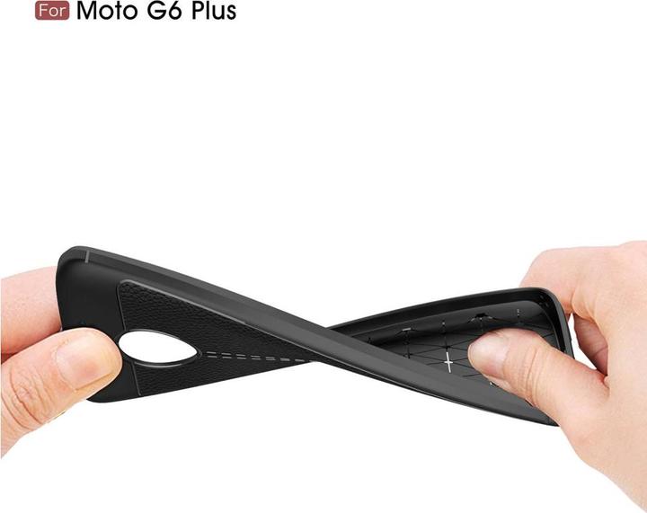 Actual product image Screenguard Motorola Moto G6 Plus Sleeve Leather Design TPU Cover (Motorola Moto G6 Plus)