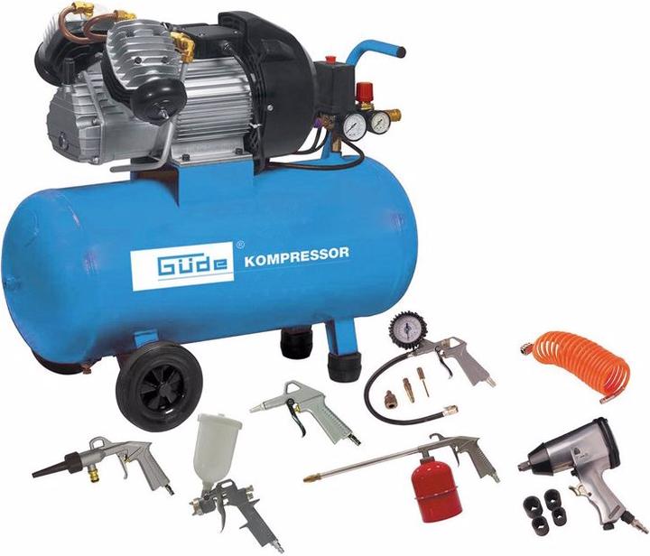 Produktbild Güde Kompressor-SET 4001050 DG 15-teilig (10 Bar, 50 l)