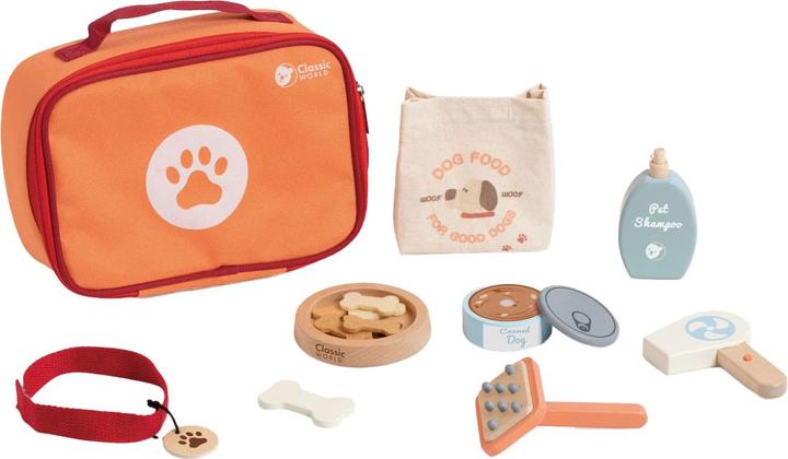 Produktbild Classic World Tierpflege-Spielset aus Holz in Tasche, 16-teilig