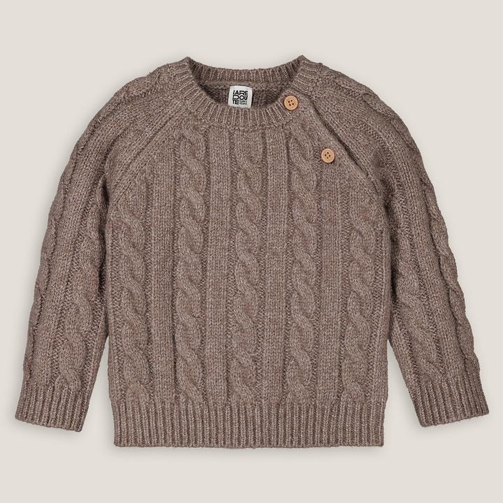 Image du produit La Redoute Collections Pull à col rond avec motif torsadé (86)