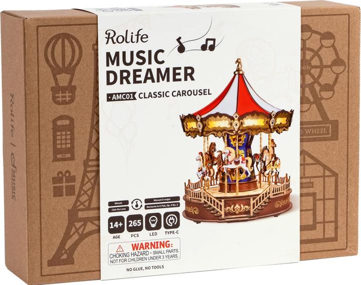 Immagine prodotto Robotime Ruota panoramica di Music Box