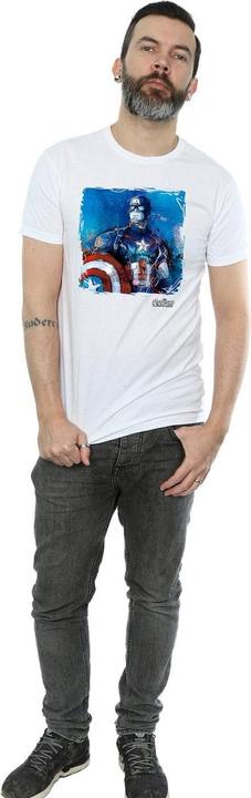 Actual product image Captain America Mens Art Cotton T-Shirt (3XL)
