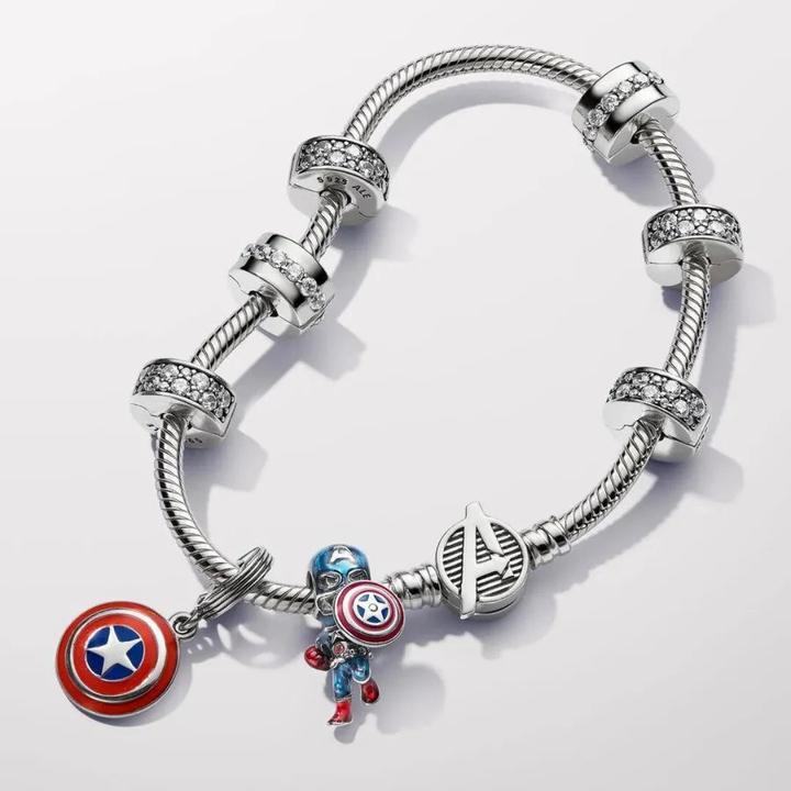 Image du produit Pandora Captain America (Argent 925, Émail)