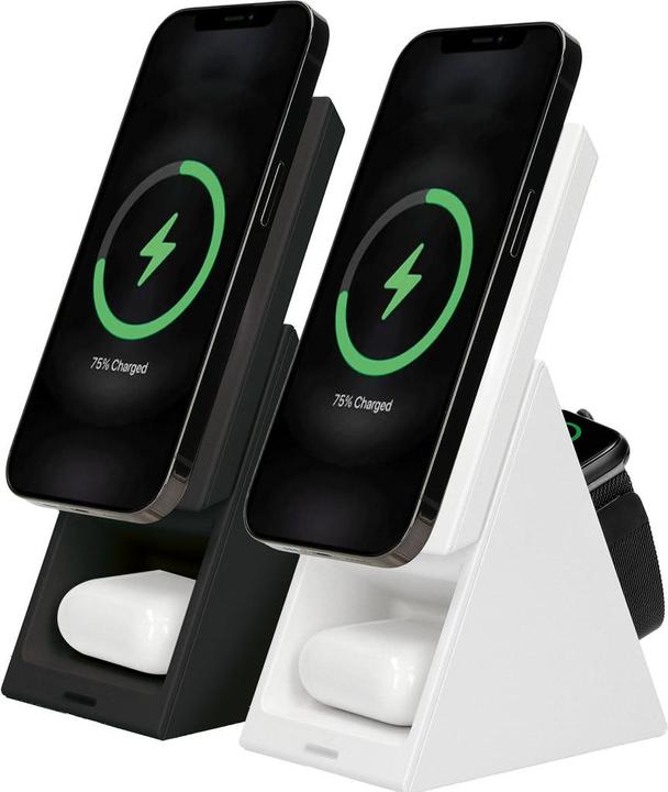 Actual product image Mobiparts Wireless 3 in 1 Charger 15W Triangle Black (15 W)