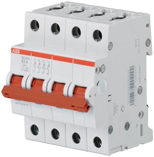 Actual product image ABB SD204/50 Switch-disconnector 4P, 50A 2CDD284101R0050