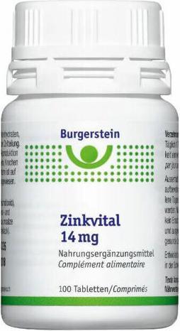 Actual product image Burgerstein Zinc Vital (100 Piece, Pills, 40 g)
