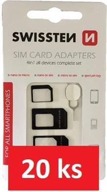 Actual product image Swissten SIM adapter 4in1