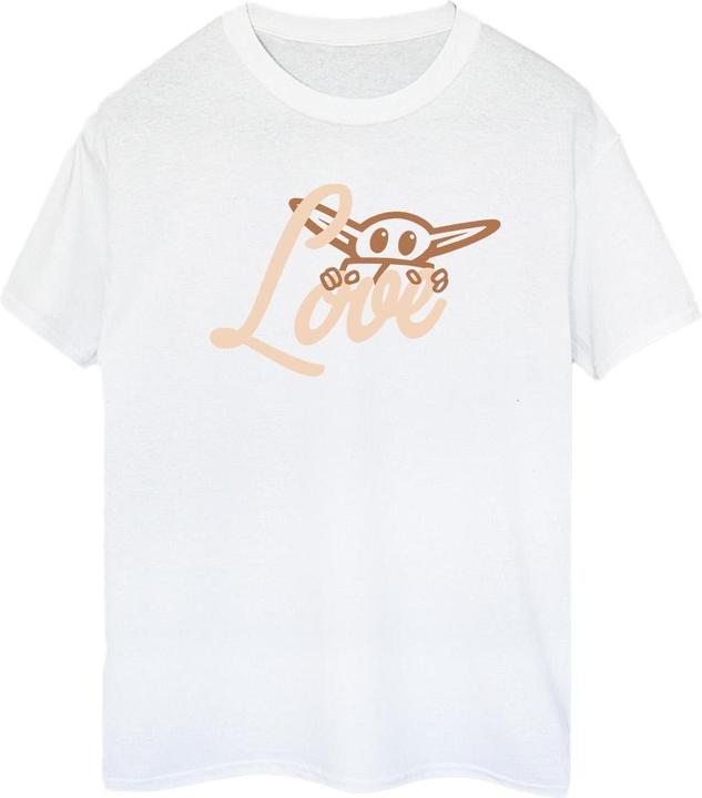 Actual product image Star Wars Womens/Ladies Grogu Love Cotton Boyfriend T-Shirt (XL)