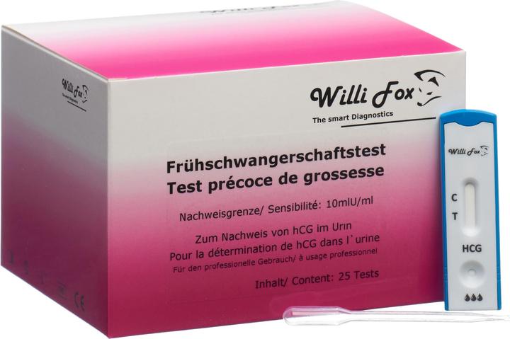 Willi Fox Frühschwangerschaftstest Urin (25 Stk) (25 x)