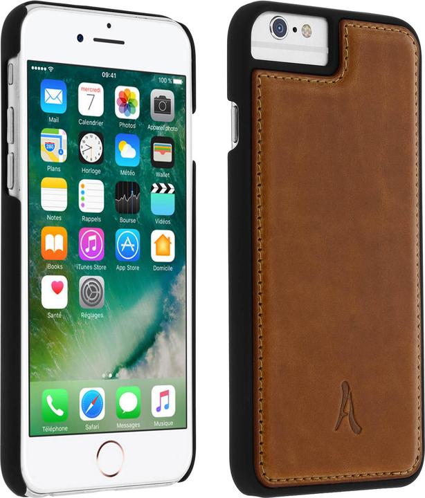 Produktbild Akashi Schutzhülle aus Echtleder stoss- kratzfest für iPhone 6/ 6S/7 / 8 – Kupfer (Apple iPhone SE (3rd Gen))