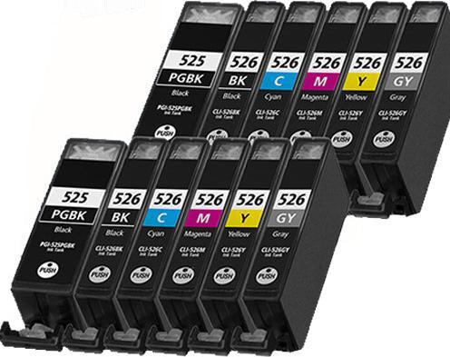 Produktbild Hermex Kompatible Tintenpatrone für Canon PIXMA MG8250 (M, PGBK, Y, BK, GY, C)