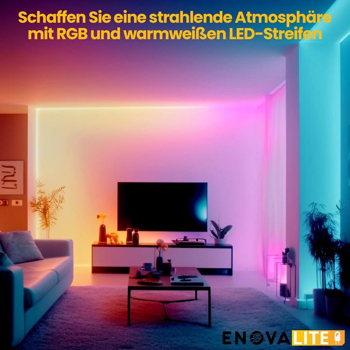 Actual product image Enovalite LED strips (Warm white, 500 cm, Indoor)