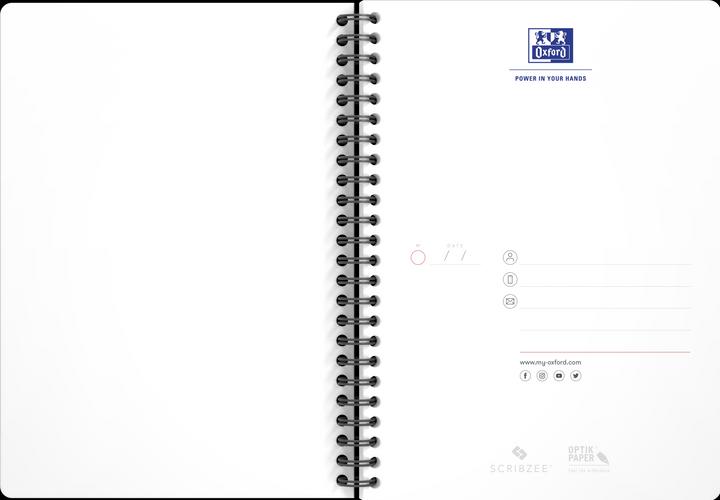 Immagine prodotto Oxford Libro a spirale Smart Black (A5, Nessuna, Copertina morbida)