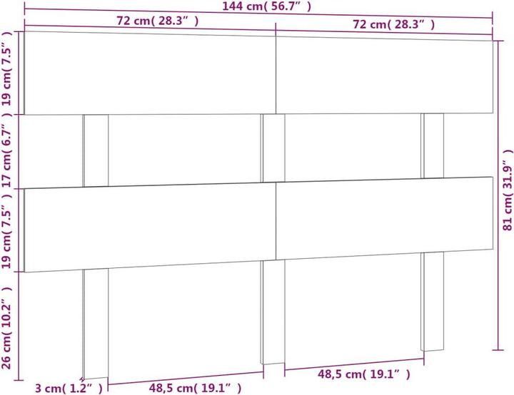 Produktbild VidaXL Lashonda (144 x 3 x 81 cm)