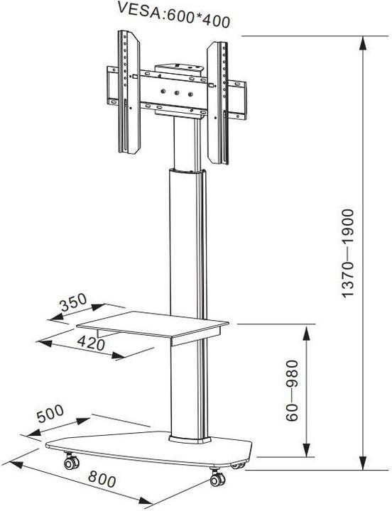 Image du produit Audioraq Accueil (Universel, 70", 40 kg)