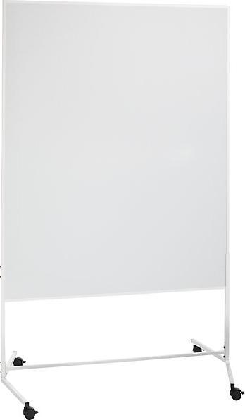 Produktbild eurokraft basic Moderationswand, mobil, Whiteboard, BxH 1200x1500 mm, weiss (120 x 150 cm)