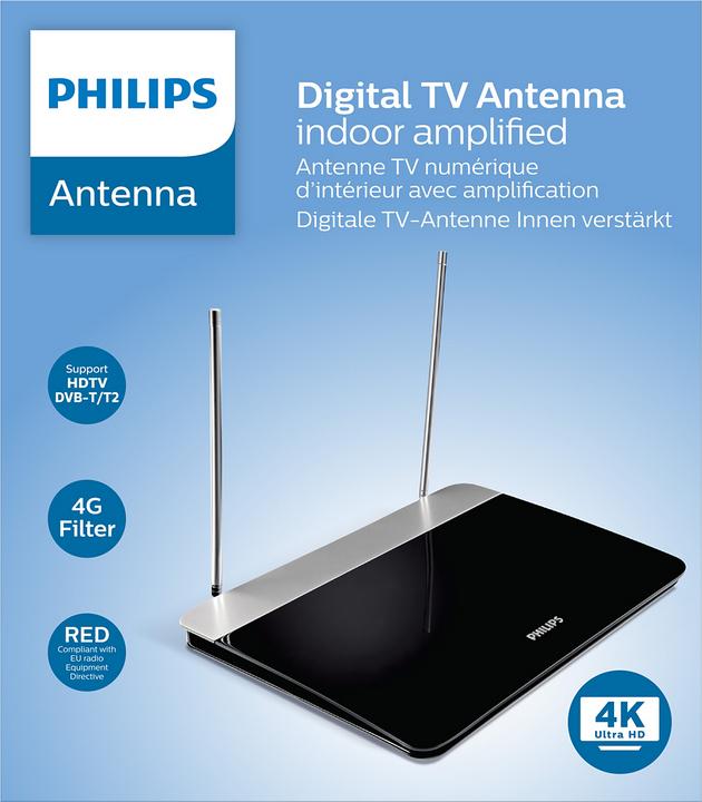 Immagine prodotto Philips Antenna DVB-T per interni SDV6227/12 (Antenna interna, 47 dB, DVB-T / -T2, UKW / MW / LW)