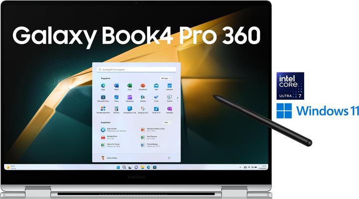 Produktbild Samsung Galaxy Book4 Pro 360 (16", Intel Core Ultra 7 155H, 16 GB, 512 GB, DE)