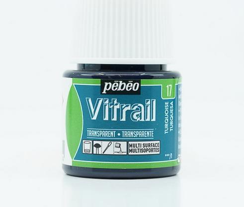 Actual product image Pebeo Vitrail Transparent (Turquoise blue, 45 ml)