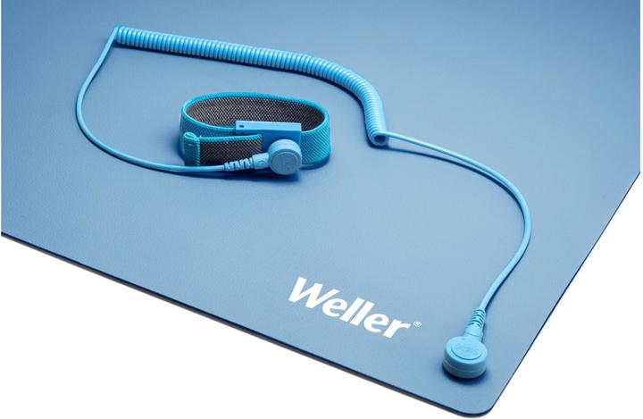 Actual product image Weller Erem Antistatic ESD premium tabletop soldering mat set with wrist strap and spiral cable (Storage)