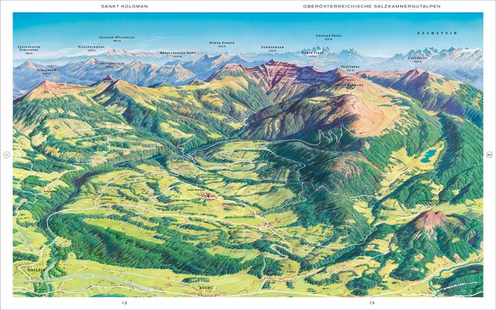 Actual product image Alps. The art of the panoramic map (German, Tom Duration, 2024)