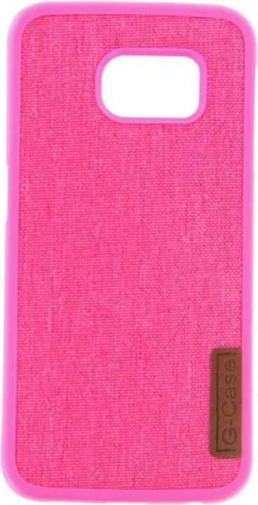 Actual product image OEM Silicone Case Textile for Samsung S6 Edge pink (Samsung Galaxy S6 Edge)