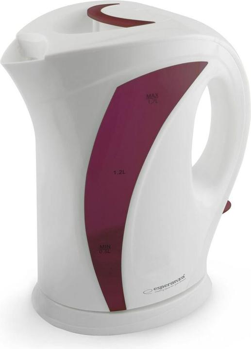 Actual product image Esperanza electric Iguazu EKK018R (2200W 1.7l, red color, white color) (1.70 l, EU plug)
