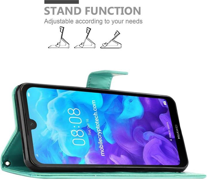Actual product image Cadorabo Flower Book Cover (Huawei Y6 Pro)