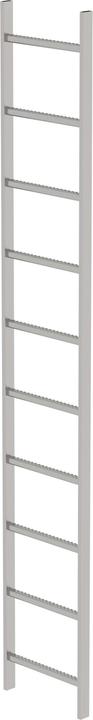 Actual product image Munk Shaft ladder stainless steel V4A 400mm clear width 10 rungs (280 cm)