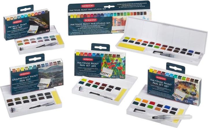 Actual product image Derwent Graphitint 12 pan set (White)