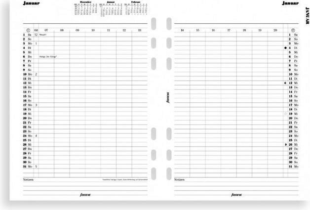 Produktbild Filofax A5 MONATSPL.+REG.DEUTSCH (A5, Deutsch)