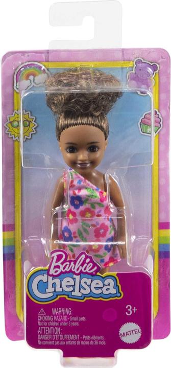 Image du produit Mattel Poupée Chelsea (brune) en robe à imprimé floral, jouet pour enfants de 3 ans et plus