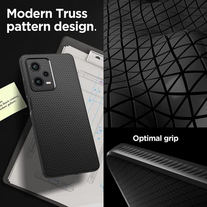 Actual product image Spigen Liquid Air - Case do Xiaomi Redmi Note 12 Pro 5G / POCO X5 Pro 5G (Czarny) (Xiaomi Redmi Note 12 Pro 5G, Xiaomi Poco X5 Pro)