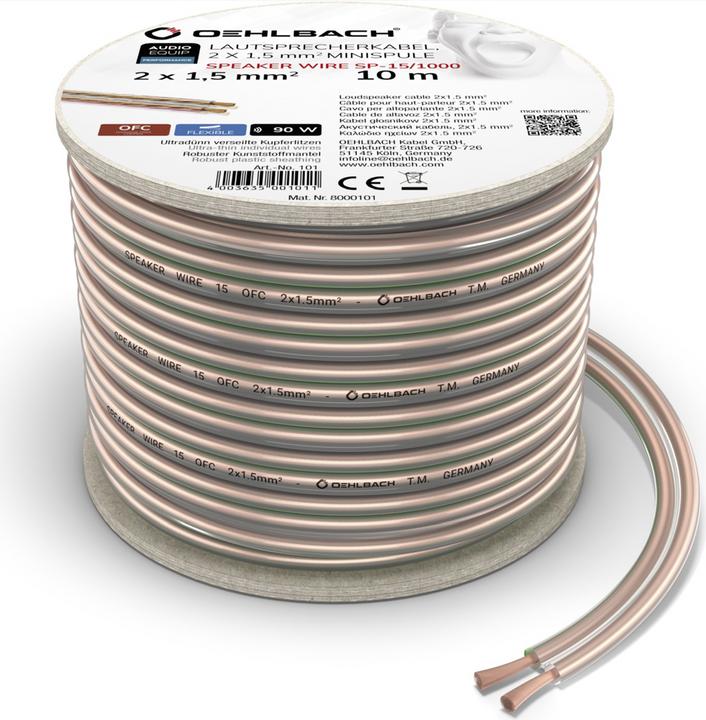 Image du produit Oehlbach Fil d'enceinte SP15 (30 m, 1.50 mm²² mm)