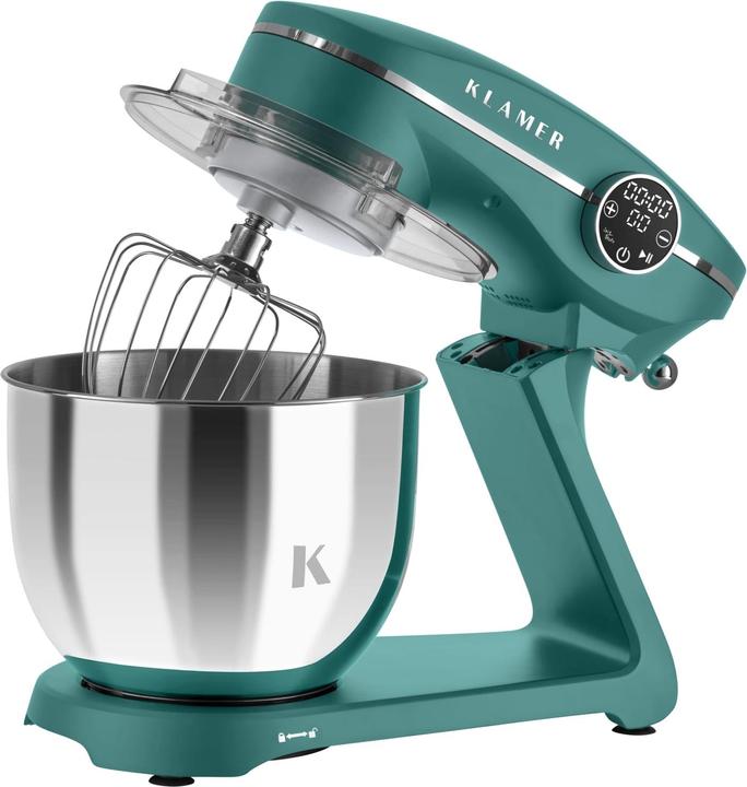 Immagine prodotto KLAMER Küchenmaschine, Knetmaschine mit 6 Liter Edelstahl Schüssel (1800 W)