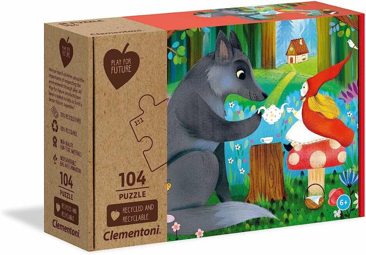 Produktbild Clementoni Play For Future Puzzle Rotkäppchen und der Wolf 104 Teile (104 Teile)