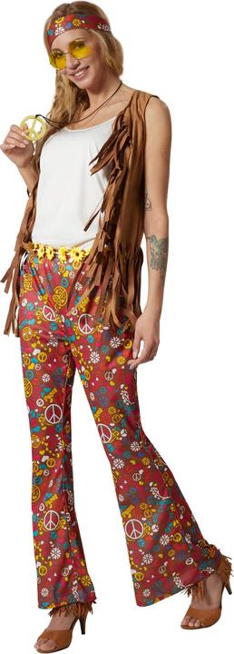 Produktbild tectake Damenkostüm Hippie Weste und Hose (M)