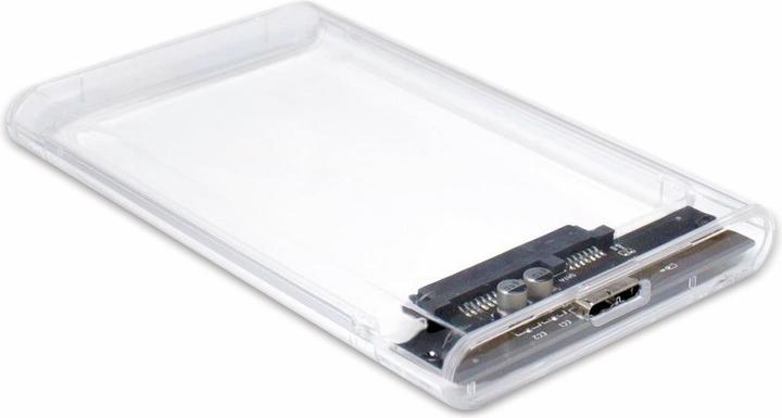 Actual product image Intertech Hard drive enclosure Argus GD-25000, USB 3.0, transparent (2.5")