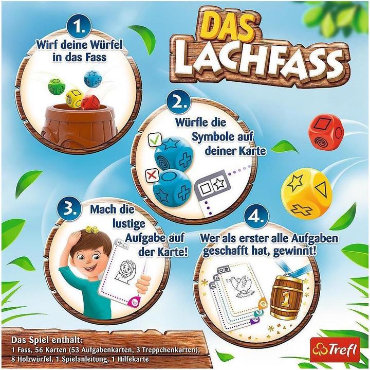 Produktbild Trefl Das Lachfass ist ein verrücktes Spiel für die ganze Familie, bei dem ihr alle gleichzeitig die verrü (Deutsch)