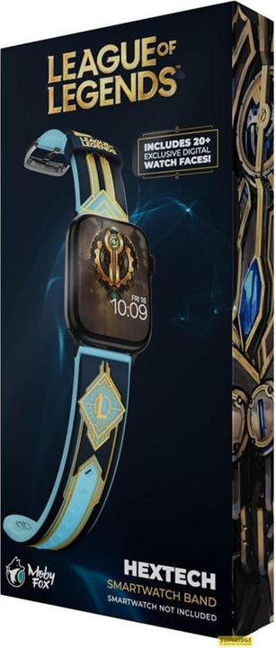 Produktbild Moby Fox League of Legends bracelet pour smartwatch Sculpted 3D Hextech Magic (22 mm, Silikon, Edelstahl)