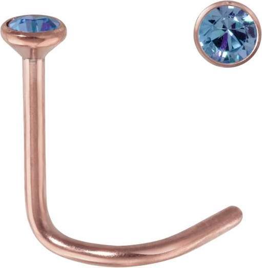 Bijouteria Nasenpiercing (Titan, PVD Beschichtung (goldfarbig), Zirkonia)