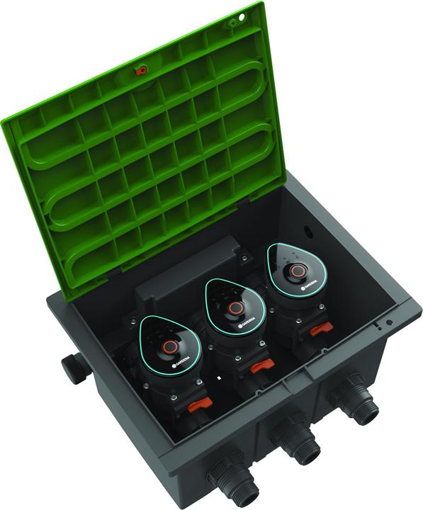 Ventilbox V3, 3 x Bewässerungsventil 9 V Bluetooth®.