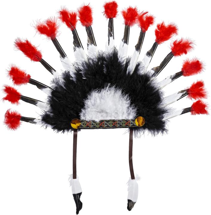Actual product image Widmann Indian feather headdress (One size)