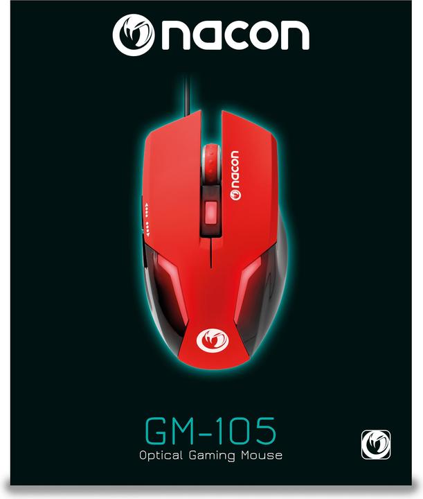 Produktbild Nacon Gaming GM-105 Optical Gaming Maus - rot (PC) (Kabelgebunden)