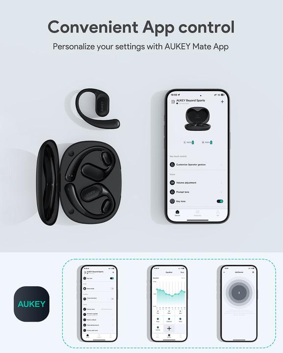 Produktbild Aukey SPORTS FIT OPEN-EAR - Earbuds (35 h, Kabellos)